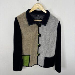 Annikki Karvinen Colorblock Jacket Women’s L – Designer Art to Wear Finland